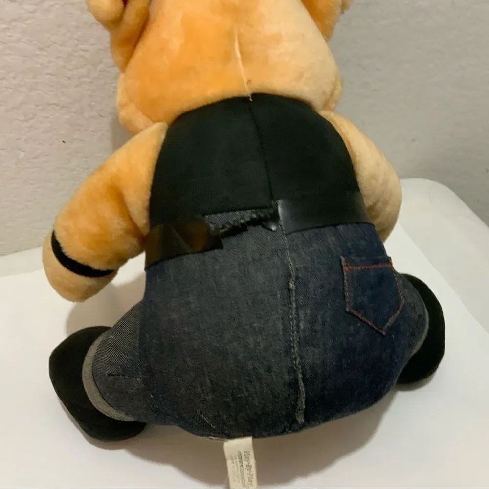 Vintage Harley Davidson Motorcycle Biker Hog 10" 1998 PLAY BY PLAY Plush Animal - Picture 4 of 6